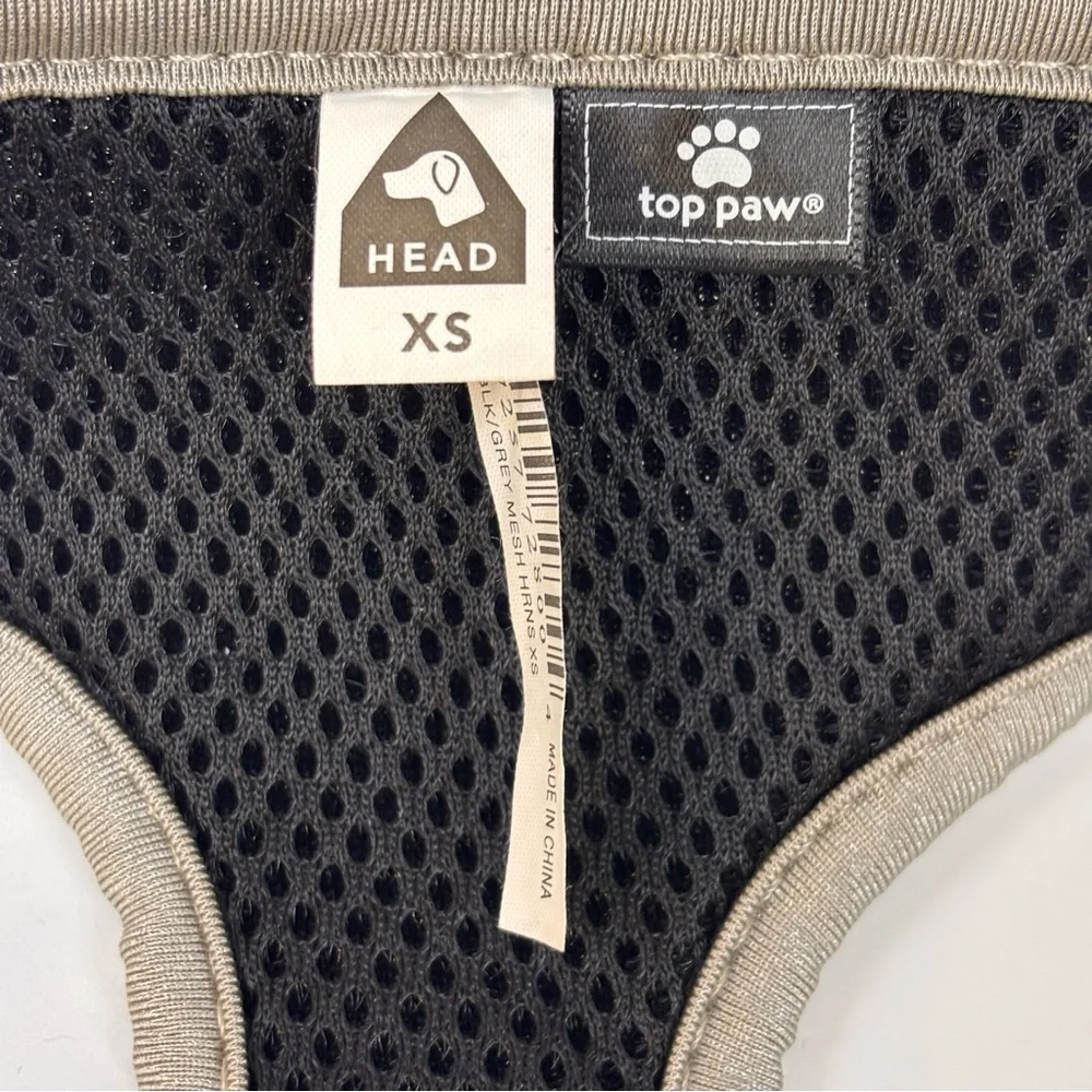 NWOT Top Paw Mesh Dog Harness Adjustable Outdoor Walk Black Gray Extra Small